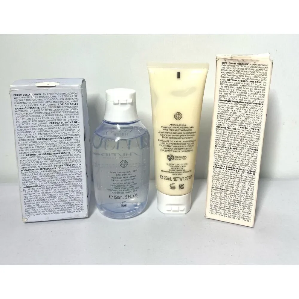 Shiseido WASO Fresh Jelly Lotion & Soft Cushy Polisher FS Discontinued NIB - Picture 3 of 3
